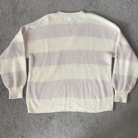 H&M Cream and Pink Striped Sweater! - Picture 3 of 10